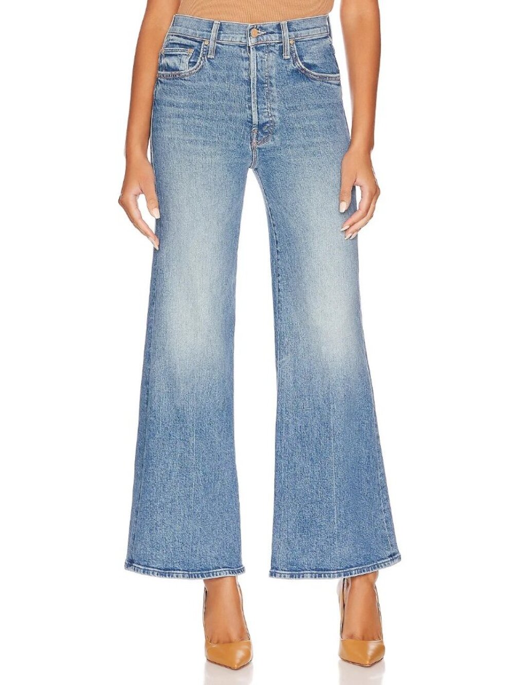NWT Mother The Tomcat Roller in Other Moods Wide Leg Stretch Jeans 34
